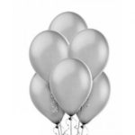 Balon metalizowany w kolorze srebrnym