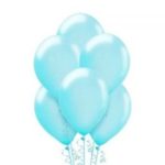 Balon metalizowany w kolorze błękitnym