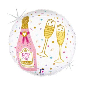 Balon dwustronny z szampanem na hel