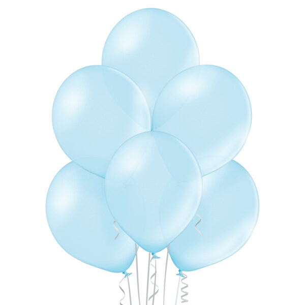 Balon błękitny metalizowany A005. Metalizowane balony lateksowe 12” calowe – kolor błękitny