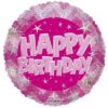La05. Balon foliowy z helem na urodziny 18″ cali (43 cm) – Happy Birthday różowy
