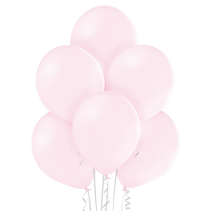 003. Balony lateksowe Macarone 12” calowe – delikatny kolor jasnoróżowy