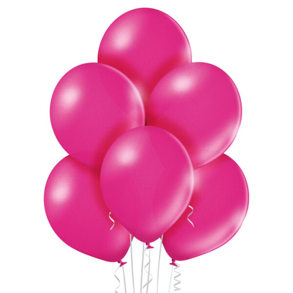 Balon metalizowany fuksja A004. Metalizowane balony lateksowe 12” calowe – kolor fuksja