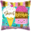 Balon Sweet Birthday z lodami na hel