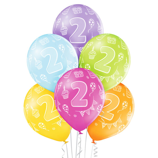 Balony z helem na 2 urodziny dziecka