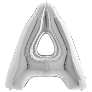 Balon w kształcie litery A srebrny z helem - Warszawa - sklep i dostawa