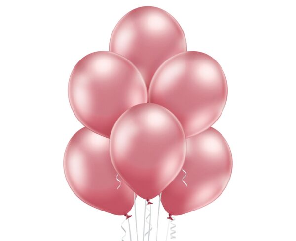 Balony chromowane różowe z helem