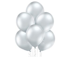 balony srebrne chromowane metalizowane z helem warszawa Baloniki w kolorze srebra latające sklep i dostawa - Balony chromowane srebrne z helem