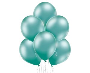 Balon chromowany zielony Cudowne balony w kolorze zielonym chromowane pompowane helem