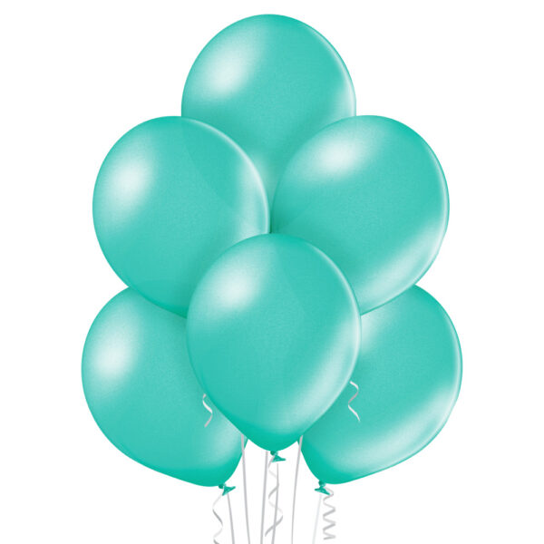 A012. Metalizowane balony lateksowe 12” calowe – kolor turkusowy