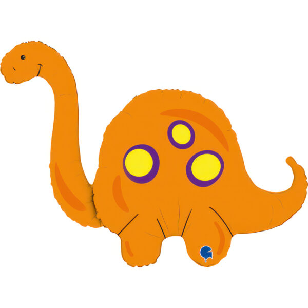 Ol04 Balon z helem w kształcie dinozaura brontozaur około 112 cm