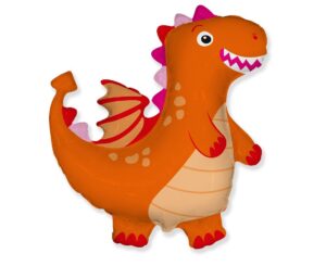 Pomarańczowe balony z helem w kształcie smoka