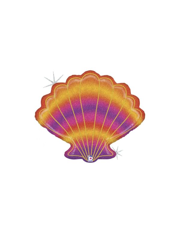 Deko02.Balon z helem w kształcie morskiej muszli o rozmiarze około 76 cm