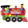 Balon foliowy w kształcie pociągu z napisem Happy Birthday