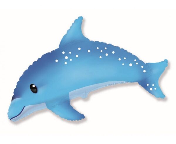 Balon delfinek niebieski Morska dekoracja balon delfin