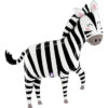 Balony zwierzątka safari - balon foliowy z helem ZEBRA