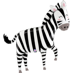 Balony zwierzątka safari - balon foliowy z helem ZEBRA