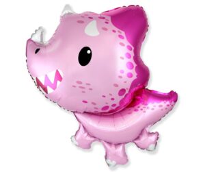 Balony różowe dinozaury z helem