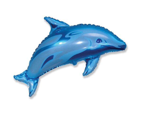 Delfin balon foliowy na hel zwierzeta morskie warszawa Balon foliowy delfin niebieski