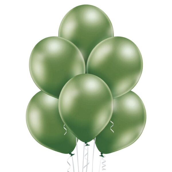 Balon glossy w kolorze pistacjowym Achr09. Chromowane balony lateksowe 12” calowe – kolor pistacjowy