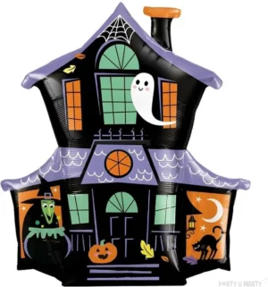 Hall10 Balon foliowy na Halloween 37 cali - 94 cm Straszny Dom