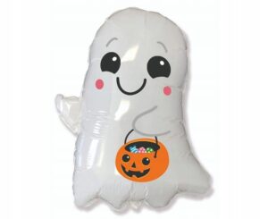 Hall15 Balon foliowy na Halloween 30 cali - 75 cm w kształcie wesołego duszka