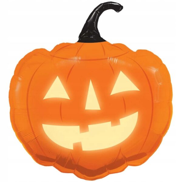 Hall07 Balon foliowy na Halloween 35 cali - 89 cm w kształcie pomarańczowej dyni