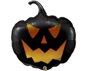 Hall06 Balon foliowy na Halloween 35 cali - 89 cm w kształcie czarnej dyni