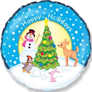 Wiga13 Balon 18 cali/43 cm okrągły Happy Holidays