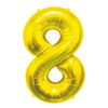 Balon zlota cyfra 8 z helem