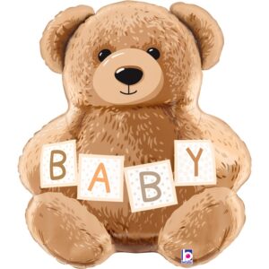 Balon w kształcie niedźwiadka z napisem Baby