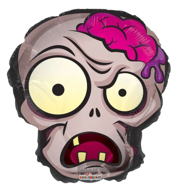Balon głowa zombie z mózgiem