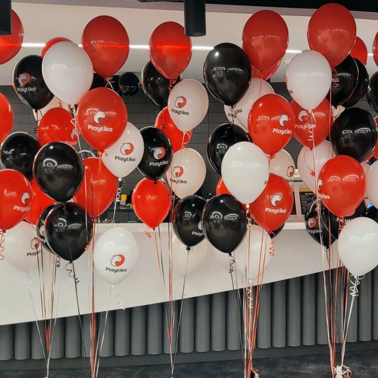 Balony z helem i nadrukiem Warszawa Mokotow