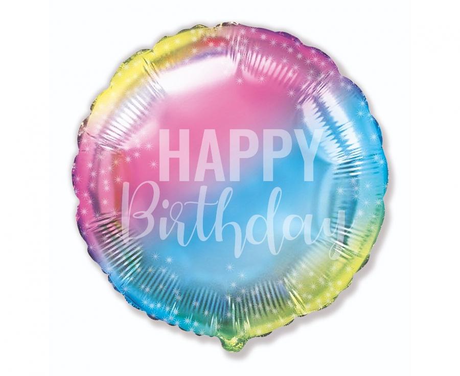 La13. Balon foliowy z helem na urodziny 18″ cali (43 cm) – ombre cieniowany