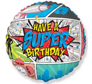 Balon na urodziny w stylu komksowym super bohater