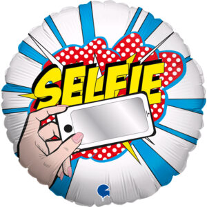 Wc02 Balon foliowy „SELFIE” z telefonem z helem około 44 cm
