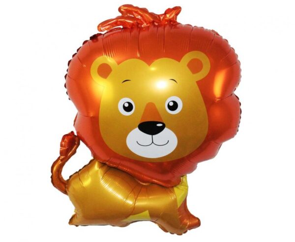 Balon słodki lew z grzywą safari Balon z helem w kształcie lwa